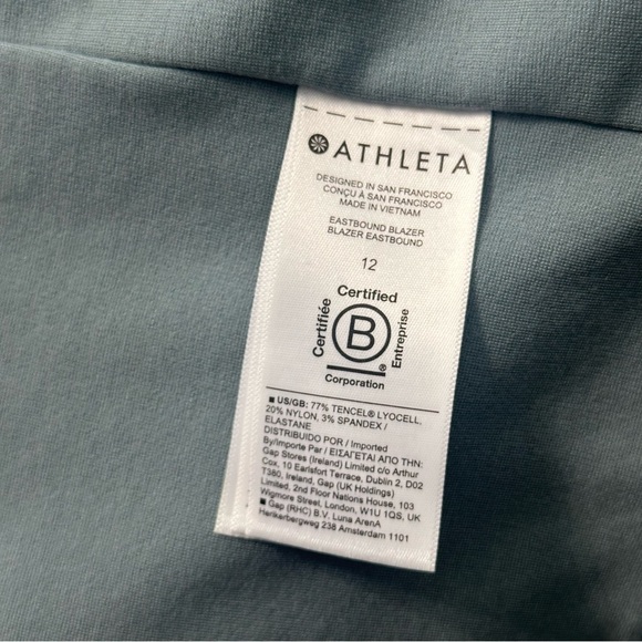 Athleta eastbound blazer pants set Sage green size 12 - Picture 7 of 12